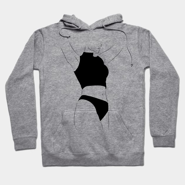 woman silhouette Hoodie by Leticia Diab